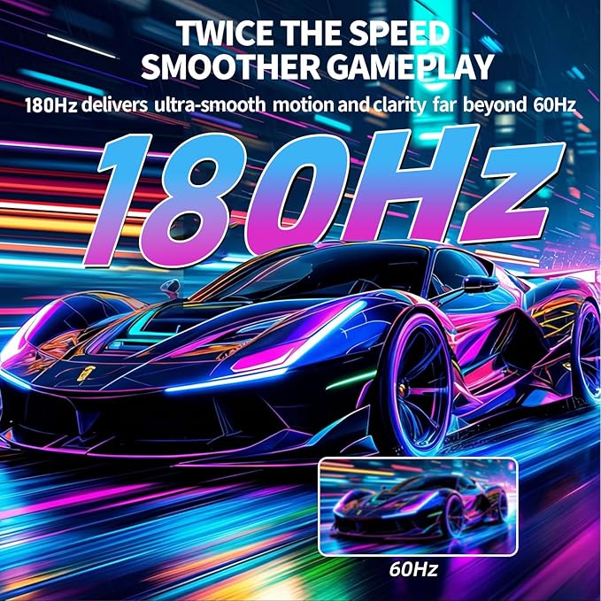 ZZA 32 Inch Curved Gaming Monitor 180/200Hz Computer MonitorFHD 1080P 1500R HDR Gaming PC Monitor FreeSync Ultra-Fast 1ms Monitor for Gamer HDMI 2.0 DisplayPort 1.4 VESA Compatible