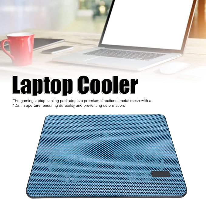 Drfeify Laptop Cooling Pad Dual High Performance Fans 15dB Ultra Quiet Ergonomic Adjustable Stand with Noise Free Cooling for Laptops Within 17 Inches