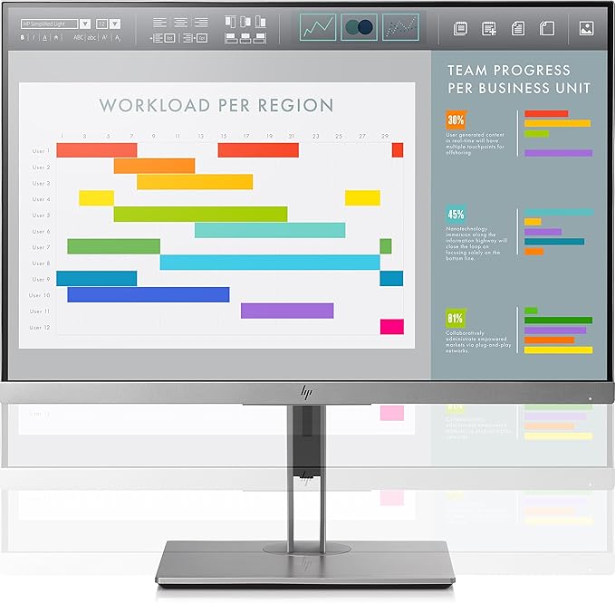 HP EliteDisplay E243i 24-Inch Screen LED-Lit Monitor (1FH49A8#ABA) Black and Silver (Renewed)