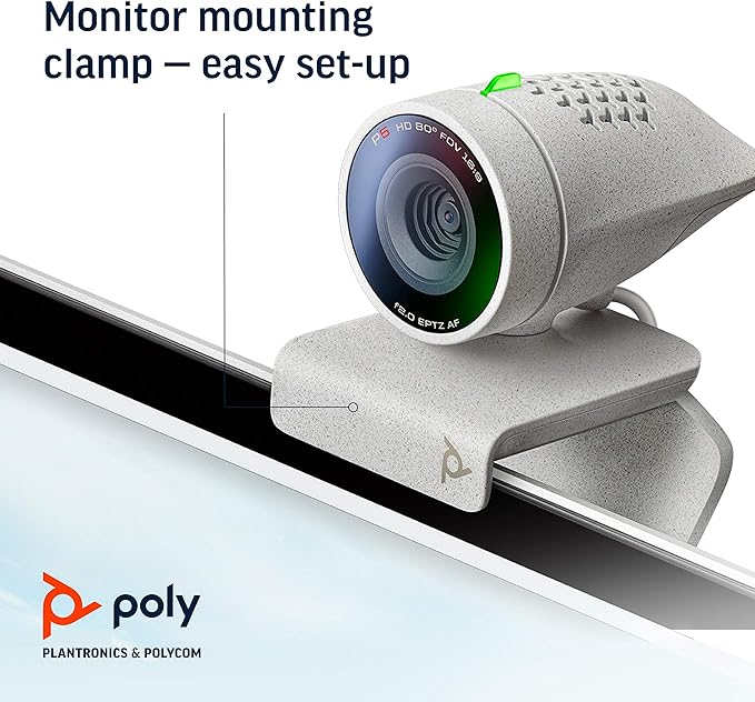Plantronics Poly - Studio P5 Webcam with Poly Sync 20+ Speakerphone Kit Polycom - 1080p HD Professional Video Conferencing Camera &amp Bluetooth Wireless Smart Speakerphone-Certified for Zoom &amp T