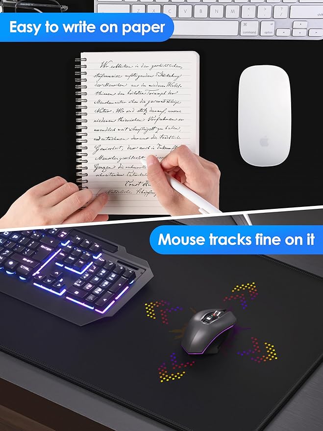 Wireless Charging Mouse Pad with Foldable Phone Holder 15W Magnetic Fast Charging for iPhone Samsung 31.5x15.75 Large Desk Mat for Laptop/Keyboard Waterproof Gaming Mousepad with Non-Slip Base