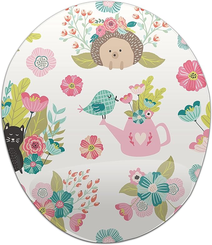 Ergonomic Mouse Pad with Wrist Rest Digital Printed Mouse Mat for Tendon Sheath Problems Non-Slip Base for Office and Home Size: 20 x 23 cm