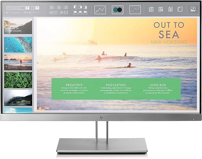 HP EliteDisplay E233 23-Inch Screen LED-Lit Monitor Silver (1FH46AA#ABA) (Renewed)