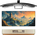 MPCO. Dark Fantasy Large Gaming Desk Pad - 36 x 17 Duraglyde Fabric Spring Castle Desk Mats - Non-slip Washable Smooth Glide for Precision Gaming &amp Work