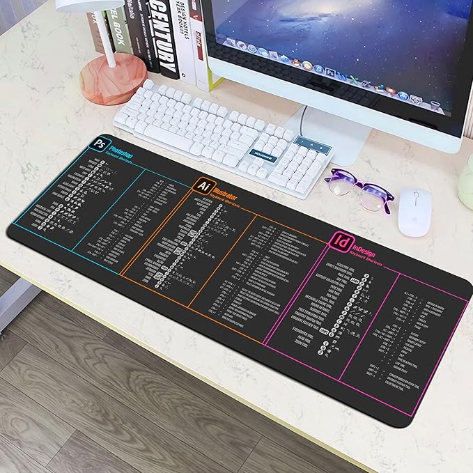 Designer Photo Editing Software Mouse mat photoshop shortcut Keyboard tips gifts for beginner photographers giftsphotography gifts mouse pad large desk mats KMH
