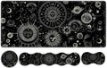 Gaming Mouse Pad Keyboard Wrist Support 4 in1 Mousepad Set with Wrist Keyboard Rest Computer Desk Mat Non-Slip Desk Pad Protector with Memory Foam Easy Typing Pain Relief I Moon Sun Cosmic