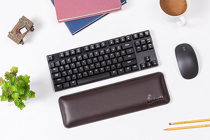Bailey by Castle Leather Keyboard Wrist Rest (Woodland Tenkeyless)