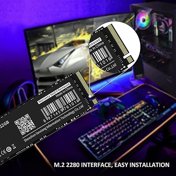 fanxiang S501 512GB NVMe SSD 3D NAND1.3 PCIe Gen3x4 M.2 2280 Internal Solid State Drive (Read/Write Speed up to 2150/1600 MB/s) Compatible with Laptop &amp PC Desktop