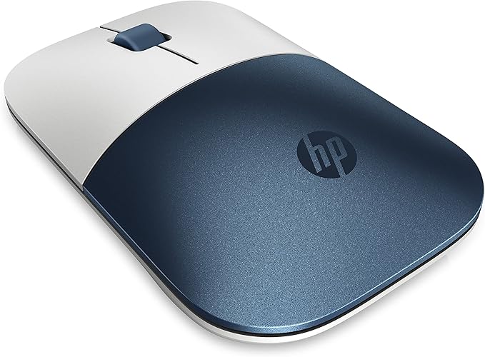 HP Z3700 Wireless Mouse Precise Sensor Blue LED Technology 1200 DPI 3 Buttons Scroll Wheel 2.4 GHz Wireless USB Receiver Included Practical and Comfortable Design Aqua Green
