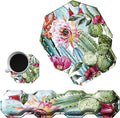 Cactus Succulent Keyboard Wrist Support Pad Mouse Pad with Wrist Rest Matching Coasters Ergonomic Gaming Mousepad Wrist Cushion Gel Memory Foam Easy Typing Pain Relief for Home Office