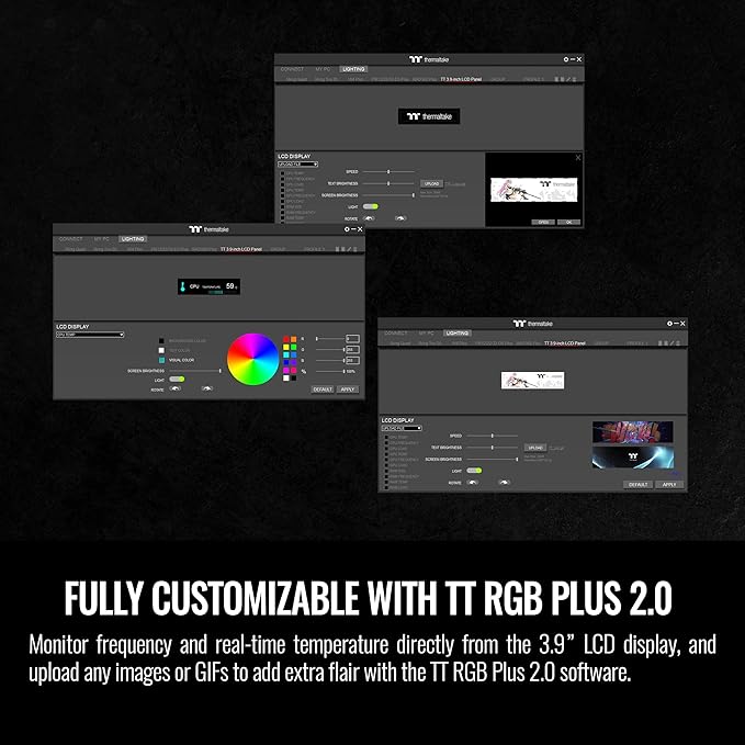 Thermaltake Ceres Series Snow LCD Panel Kit 3.9 LCD Display Supported by TT RGB Plus 2.0 Software Presents Real time Information Easy customization AC-064-OO6NAN-A1