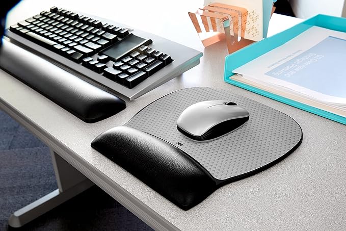 Keyboard Wrist Rest Gel Black Leatherette Kp200le