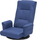 FLOGUOR 360 Swivel Gaming Chair 14-Position Adjustable Folding Floor Sofa with Armrests Lounger Bed for Home &amp Living Room Chaise Lounge Indoor for Adults (Blue-1)