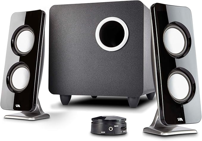 Cyber Acoustics CA-3610 2.1 Multimedia Speaker System with Subwoofer Perfect Computer Speakers for PC or Mac Great for Music Movies and Gaming