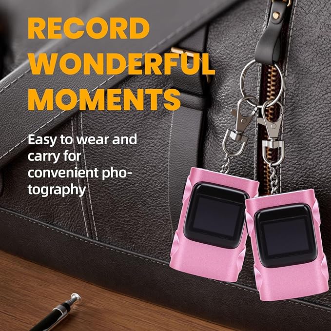 Mini Keychain Camera 2K Car Shaped Portable Video Recorder CCD Camera with 0.9 Color Screen Type C Port for Travel Vlogging Photography