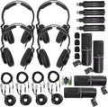 Zoom ZDM-1 Podcast Mic Pack Podcast Dynamic Microphone ZHP-1 Headphones TPS-4 Tripod Windscreen 2-Meter XLR Cable for Recording &amp Streaming Podcasts + Cleaning kit (Pack of 4)