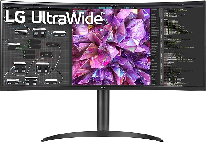 LG UltraWide QHD 34-Inch Curved Computer Monitor 34WQ73A-B IPS with HDR 10 Compatibility Built-In-KVM and USB Type-C Black