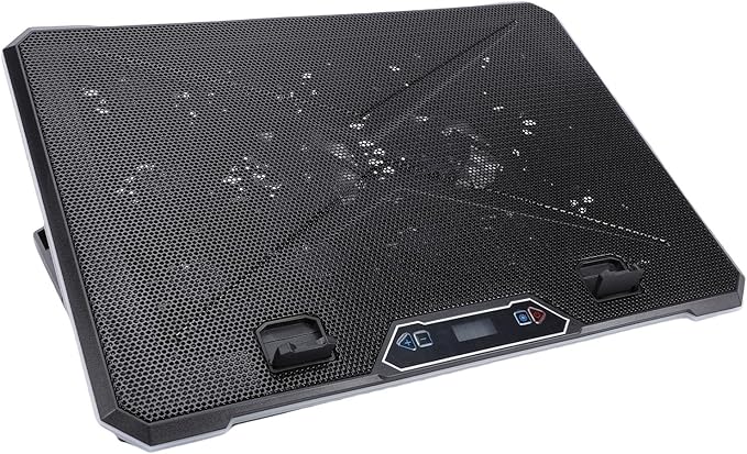 Sanpyl Laptop Cooling Pad Laptop Cooler with 10 Turbo Fans for 12-19 in Laptops 5 Adjustable Fan Speeds RGB Lighting Laptop Cooling Stand Support up to 60 Pounds (14 Fans)