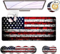 Large Keyboard Mouse Pad Set Extended Mouse Pad+Keyboard Wrist Rest Support Memory Foam Ergonomic Easy Typing 4Pcs (31.5×11.8 in) Desk Pad Set for Office HomeAmerican Flag on Brick Wall