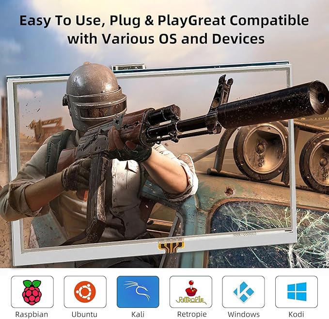 5 Inch Raspberry Pi Screen Touchscreen Monitor 800x480 HDMI LCD Screen for Raspberry Pi 400/4/3/2/Zero/B/B+ Windows 11/10/8/7