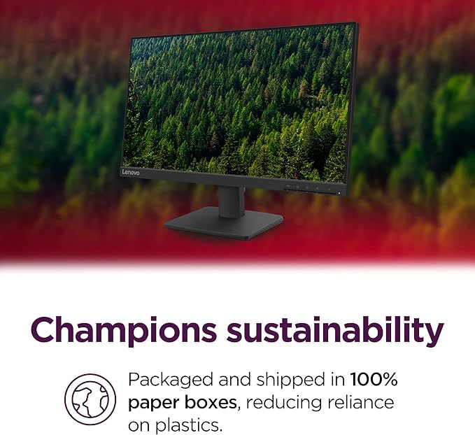 Lenovo L22-4e - Office Monitor - 21.5 FHD IPS Display - 100Hz Refresh Rate - 4 ms MPRT - 99% sRGB - Raven Black - Tilt Stand