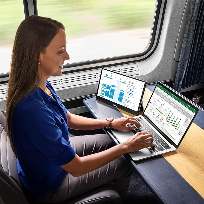 SideTrak Solo Pro 13” Touchscreen Portable Monitor for Laptop | 1080p LED Small Laptop Screen Extender | Kickstand | 10ms Response Time | 60Hz Refresh Rate | USb-C Mini-HD | 1.6 lbs Travel Monitor