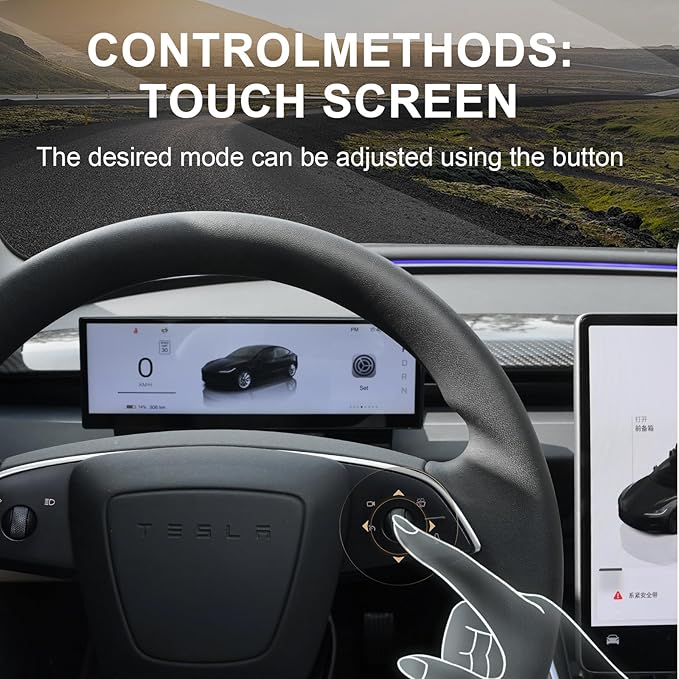 Tlyard Model 3 Highland Head Up Display with Camera 10.88 Inch Touchscreen HUD Carplay Tesla Highland Accessories Smart Instrument Cluster Adjustable Air Outlet(Highland)