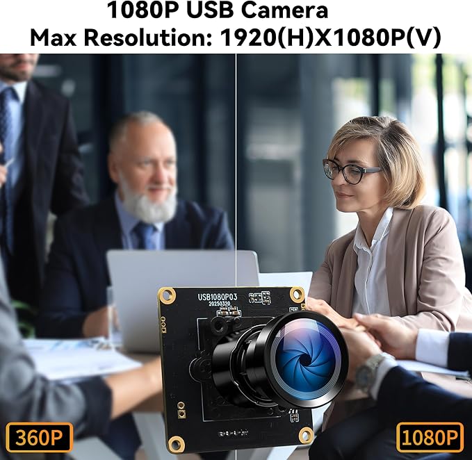 Starvis USB Camera Module 0.0001Lux Ultra Low Light H.264 HDR 1080P Security Webcam Module with 110° Wide Angle Lens Plug and Play for Linux Windows Raspberry Pi