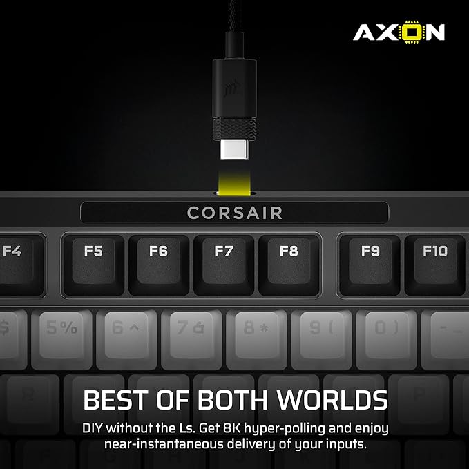 Corsair MAKR PRO 75 Hall Effect DIY Wired Magnetic Mechanical Gaming Keyboard – 75% Layout MGX Hyperdrive Switches Dual Actuation Rapid Trigger FlashTap SOCD 8000Hz US Layout – Black