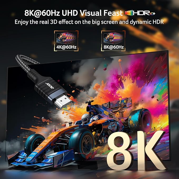 Acer 11 in 1 USB C HUB Bunlbe with acer 8K HDMI 2.1 Cable (8K@60Hz 6.6FT)