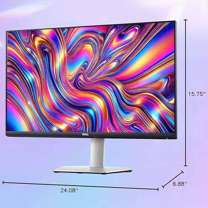 Dell 27 inch Monitor WQHD (2560x1440) 75Hz IPS Panel 4ms 99% sRGB AMD FreeSync VESA Low Blue Light 2 HDMI1 USB-C 2 USB-A 2x3W Speaker Ultra-Thin bezels Height/Tilt/Swivel/Pivot White
