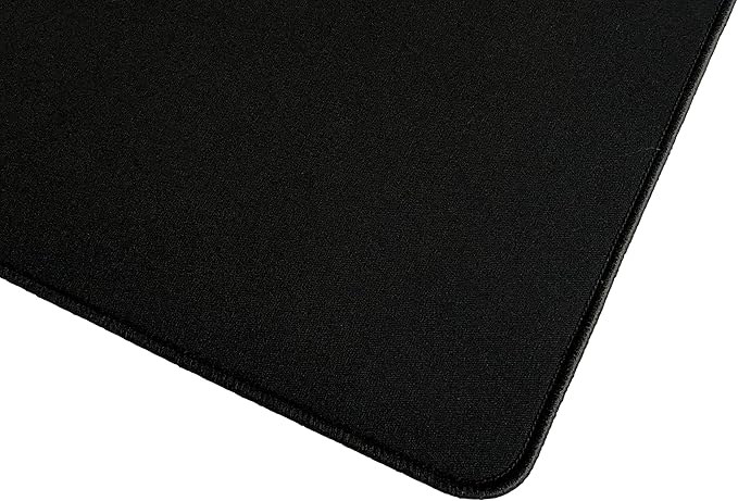 Mega Size Gaming Mouse Pad - Anti Slip Rubber Base - Stitched Edges - Large Desk Mat - 48 x 24 x 0.16 (Mega All Black/No Logo)