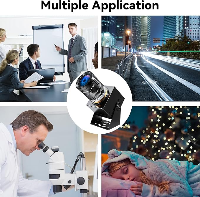 Starvis Ultra Low Light USB Camera 0.0001Lux 1080P H.264 3X 3.6-10mm Manual Zoom Close up Lens HDR Full Color Night Vision Security Industrial Webcam Plugfor Windows Linux Mac Jetson Nano