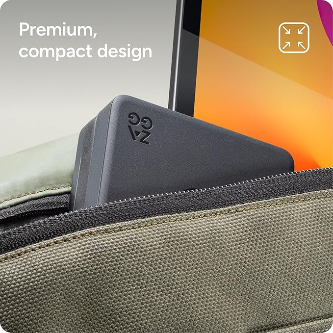 ZAGG 4-Port Hub with Wireless Charging - USB-C PD 100W HDMI 4K USB 10Gbps High-Speed Charging &amp 4K Display for Travel Compatible w/Windows macOS iPadOS ChromeOS Android