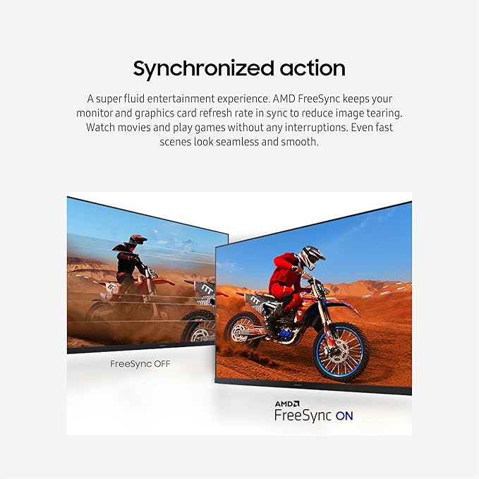 Samsung 32-Inch Flat Computer Monitor 75Hz Borderless Display AMD FreeSync Game Mode Advanced Eye Care HDMI and DisplayPort LS32B304NWNXGO 2024
