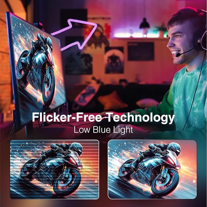 ArcticPro 34inch 200Hz Curved Gaming Monitor WQHD 3440*1440p 1ms Response Time Adaptive sync 3000:1 Contrast 3-Sided Frameless Ultra Slim 120% sRGB Bluelight Filter HDMI(TMDS)&amp DP PortsB