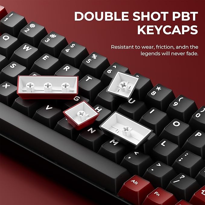 XVX Double Shot PBT Keycaps Set 216 Keys Cherry Profile Custom Keyboard Keycaps Jade Translucent Key caps Compatible with 61/64/68/84/87/100/104/108 ANSI and ISO Layout Mechanical Keyboard