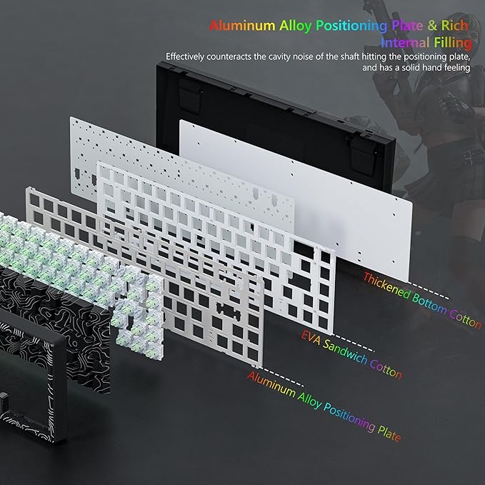 Womier M68 HE V2 Rapid Trigger Keyboard 60% Percent Hall Effect Topographic Gaming Keyboard Wired RGB Custom Mechanical Key Board with Magnetic Switch PBT Keycaps for Mac/Win (Black)