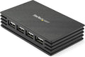 StarTech.com 4 Port Compact Black USB 2.0 Hub - Bus-powered or with Included Power Adapter - Portable Mac/PC laptop hub TAA (ST4202USB)