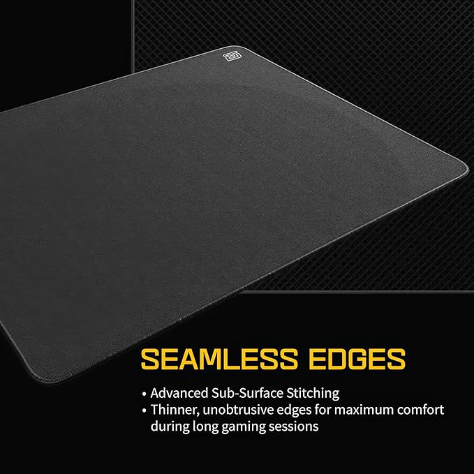 ENDGAME GEAR EM-B Gaming Mouse Pad - 490x410mm 3mm Thick PORON Base Sub-Surface Stitching Eco-Friendly Packaging