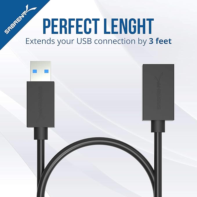 Sabrent 13 Port High Speed USB 2.0 Hub + 22AWG 3 Feet USB 3.0 Extension Cable