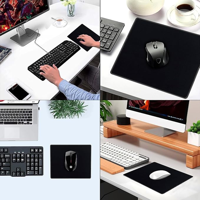 SaiTech IT 20 Pack 2mm Mouse Pad with Stitched Edges Non-Slip Rubber Base Premium-Textured and Waterproof Mousepads Bulk Mouse Pad Multipack Mousepad for Computers Laptop 8.66 x 7.1 inch