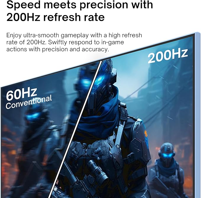 Pixio PX248 Wave Blue 24 inch 200Hz Refresh Rate FHD 1080p Resolution Fast IPS Panel 1ms GTG Response Time Gaming Monitor and PS1S Wave Blue Single Monitor Arm - Fits up to 32 inches and 19.8lbs