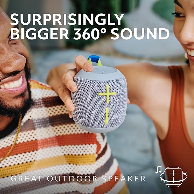 Ultimate Ears WONDERBOOM 4 Portable Waterproof Bluetooth Speaker with Big Bass and 360-Degree Sound Dustproof Floating Speaker with 131ft (40m) Range- Black