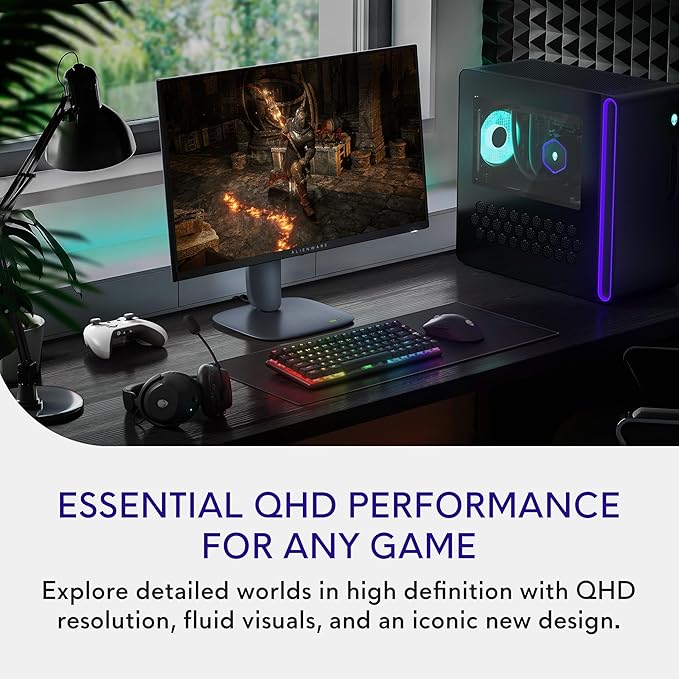 Alienware 27 Gaming Monitor - AW2725DM - 27-inch QHD 180Hz 1ms Display IPS NVIDIA G-SYNC AMD Freesync VESA AdaptiveSync.