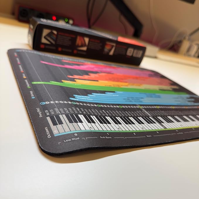 Instrument Frequency EQ Cheat Sheet Mousepad – 80×30cm (31.5x11.8) &amp 35×25cm (13.8x9.8) – Studio Desk Mat for Music Producers DJs &amp Engineers – LED Version Available