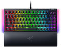 Razer BlackWidow V4 75% Mechanical Gaming Keyboard: Hot Swappable Design - Compact &amp Durable - Orange Tactile Switches - Chroma RGB - Roller &amp Media Keys - Wrist Rest Snap Tap - Black