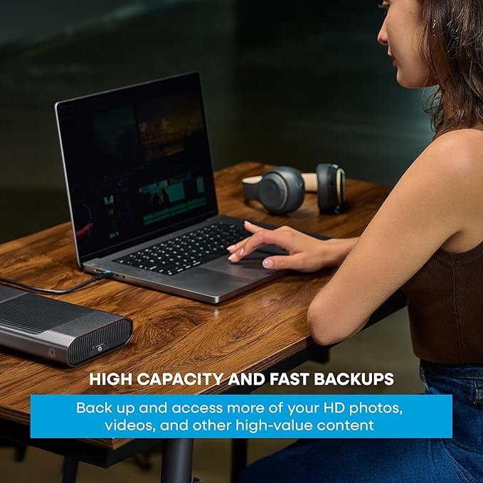SanDisk Professional G-Drive 6TB Enterprise Class Desktop External Hard Drive HDD up to 250 MB/s USB-C (5Gbps) USB-C (USB 3.2 Gen 2) 7200 RPM Ultrastar Fast Backup Premium Industrial Enclosure