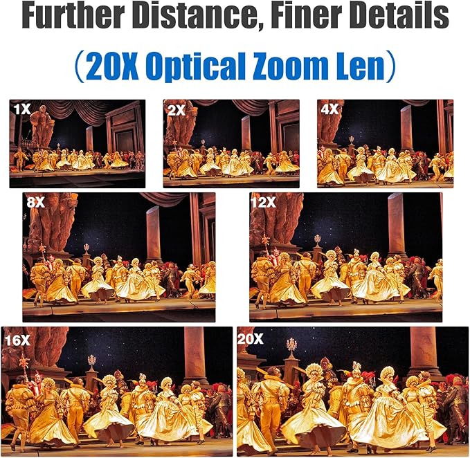 4K HDMI PTZ CameraOptical 20X Zoom Conference Room CameraAuto Focus and auto Trackingwith IP/USB3.0/HDMI/RS232/RS485 for Live Streaming Video Conference and Church Education ﻿