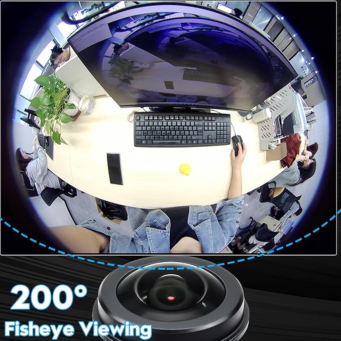 SVPRO 5MP 30FPS Fisheye USB Camera Module 200 Degree Ultra Wide Angle Webcam Board IMX335 Sensor Low Light Computer Vision Industrial Security Camera for PCRaspberry Pi Jeston Nano(M12 Lens)